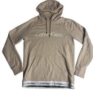 Calvin Klein Beige Logo‎ Hoodie (Size M)